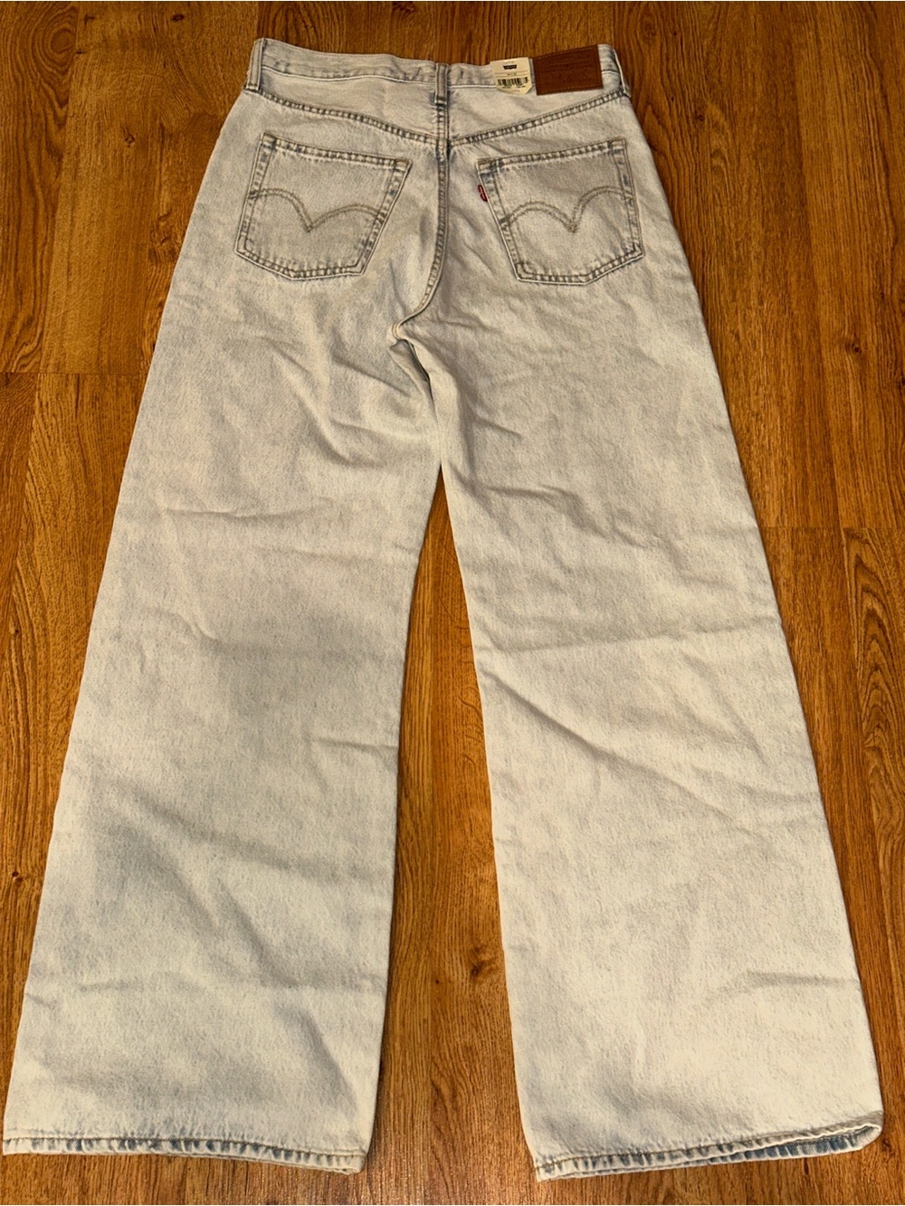Levi's Ribcage Wide Leg Light Wash Blue High Rise Jeans Women's Size 29x32 NWT